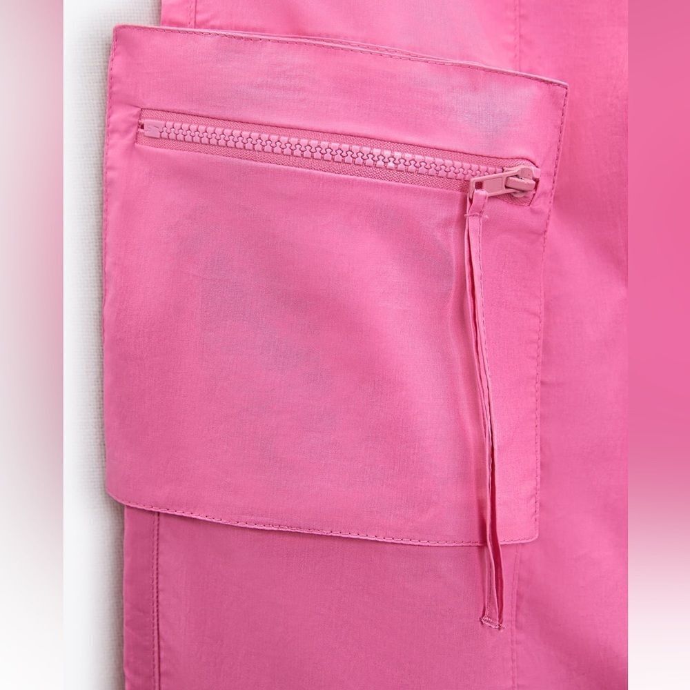 Zara 100% cotton heart cargo pants NWT - Picture 4 of 7